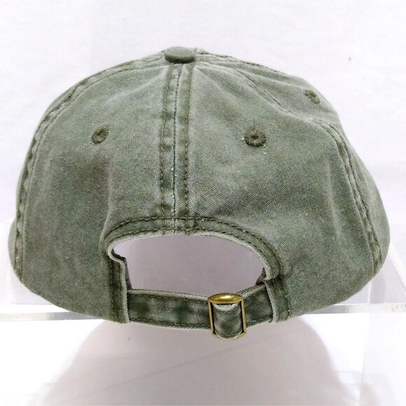 Time and Tru Baseball Cap Unisex Adjustable Tri-Glide Washed Olive Grn Fit Most - Picture 4 of 10